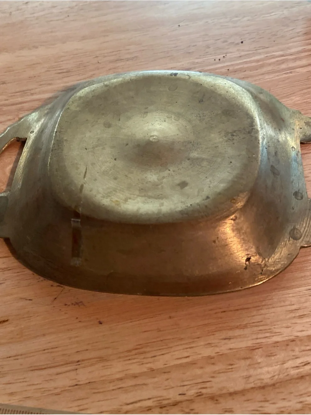 Decorative Red and Gold Floral brass Trinket Dish